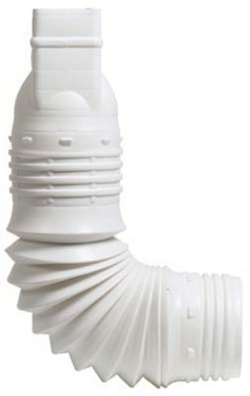 Amerimax ADP53229 Flex-A-Spout Flexible Downspout Extension, White, PVC