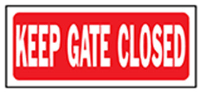 Hy-Ko 23008 Keep Gate Closed Sign, 6" x 14"