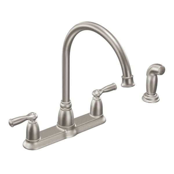 Moen CA87000SRS Banbury 2-Handle High Arc Kitchen Faucet, Spot Resist Stainless