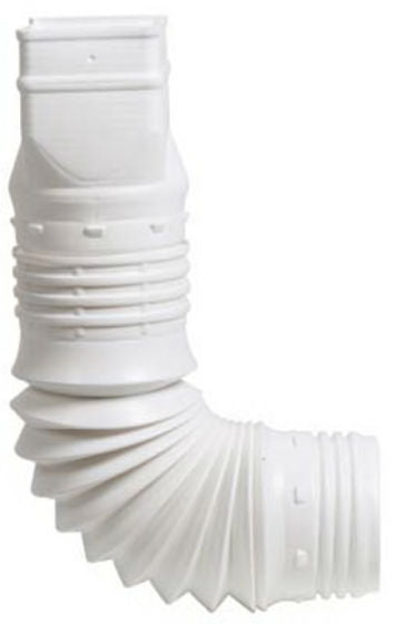 Amerimax ADP53129 Down Spout Adaptor, 3" x 4", White