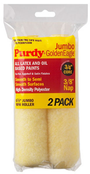 Purdy® 140626022 Golden Eagle™ Jumbo Mini Roller Cover, 6-1/2" x 3/8", 2-Pack