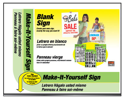 Hy-Ko MYO-1 Make It Yourself Blank Sign, 14" x 18"