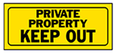Hy-Ko 23006 Private Property Keep Out Sign, 6" x 14"