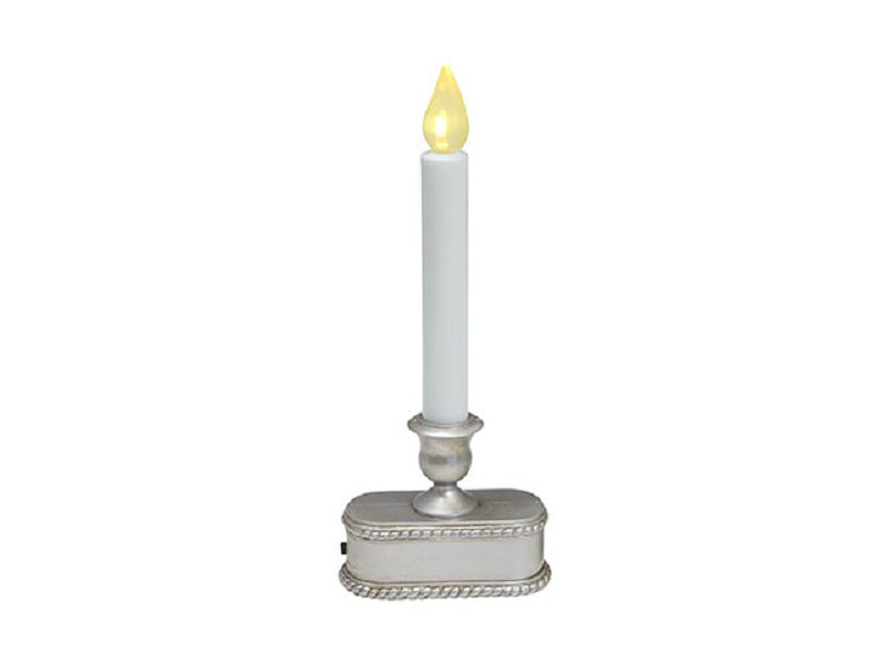 Sylvania V1532-88 Christmas B/O LED 1-Light Sensor Candolier, Brushed Silver, 9"