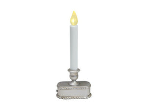 Sylvania V1532-88 Christmas B/O LED 1-Light Sensor Candolier, Brushed Silver, 9"