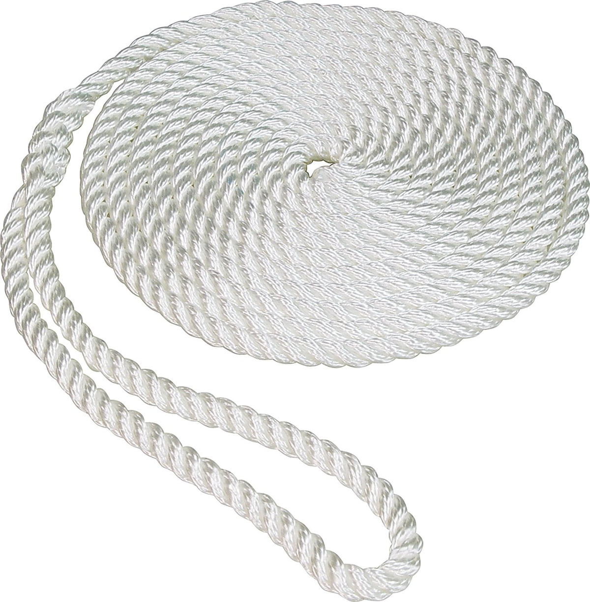 SeaSense® 50013011 Twisted Nylon Dockline, White, 1/2" x 25'