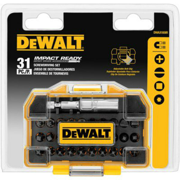 DeWalt® DWAX100IR Impact Ready® Screw Driving Set, 31-Piece