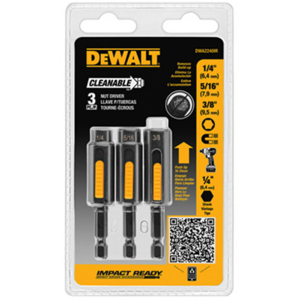 DeWalt® DWA2240IR Impact Ready® Cleanable Nut Driver, 3-Pack