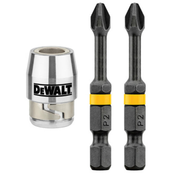 DeWalt® DWA2PH2IR2S Phillips #2 Impact Ready® Bit with Magnetic Sleeve, 2", 2-Pk