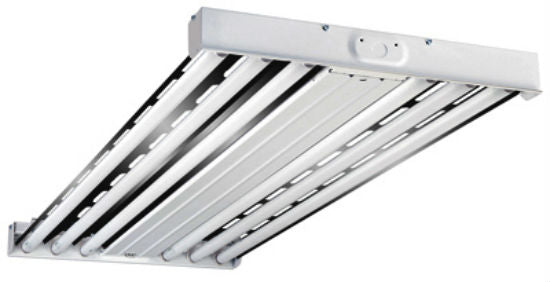 Metalux HBL654T5HORT1 F-Bay Series 6-Lamp Fluorescent Fixture, 2' x 4'