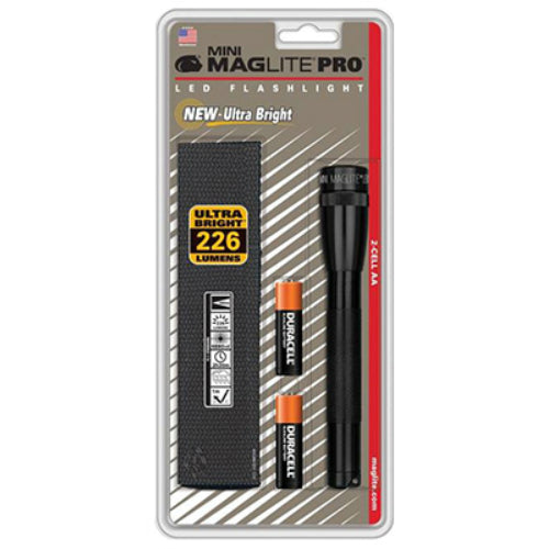 Maglite SP2P01H Classic Look LED Mini Flashlight, 2 "AA", Black