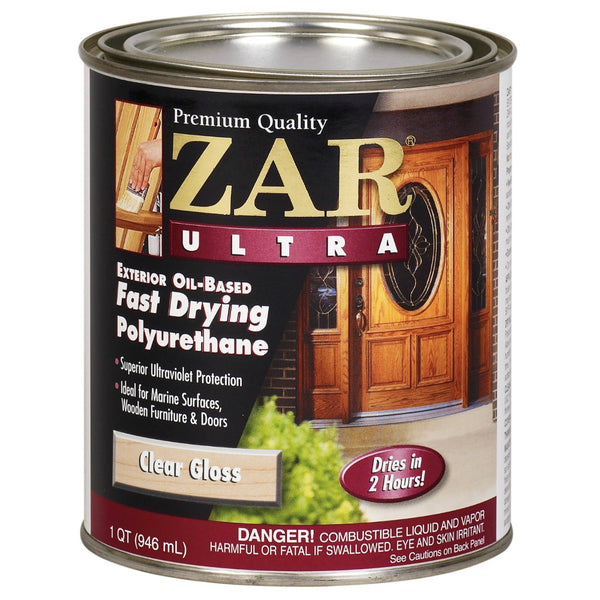 ZAR® 34012 Ultra Exterior Oil-Based Gloss Polyurethane, 1 Qt