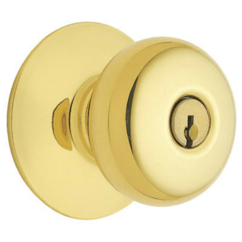 Schlage F51APLY605 Plymouth Design Entry Lockset, Bright Brass