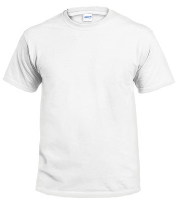 Gildan G2000WH-L Adult Short Sleeve Non-Pocket Tee Shirt, Large, White