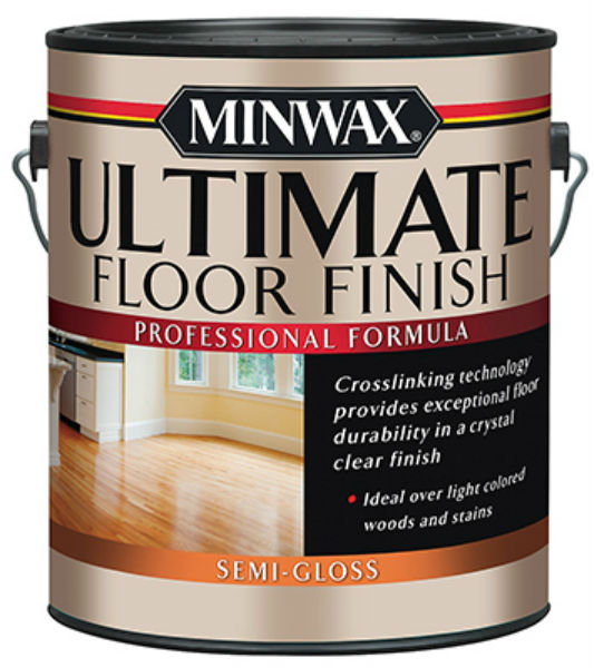 Minwax® 131020000 Water Based Ultimate Topcoat Floor Finish, 1 Gallon, Semi-Gloss