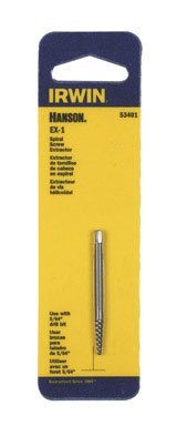 Irwin Tools 53401 Hanson® Spiral Flute Screw Extractor, EX-1