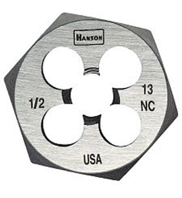 Irwin Tools 9444 Hanson® Hexagon Machine Screw Die, 1/2" - 13 NC, 1"