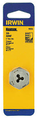 Irwin Tools 9331ZR Hanson® Carbon Steel Hexagon Machine Screw Die, 10-32 NF