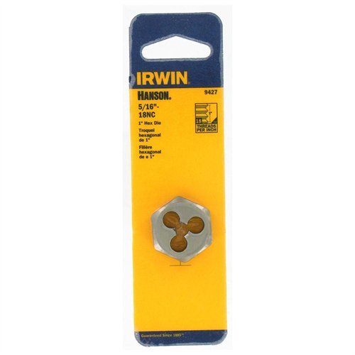 Irwin Tools 9427 Hanson® Hexagon Machine Screw Die, 5/16"-18 NC, 1"