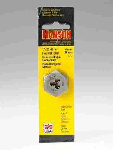 Irwin Tools 9717 Hanson® High Carbon Steel Hexagon Metric Die, 4 mm - 0.7