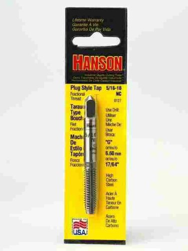 Irwin Tools 8127 Hanson® High Carbon Steel Fractional Tap, 5/16"-18 NC
