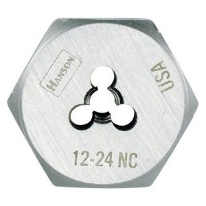 Irwin Tools 9332ZR Hanson® Hexagon Machine Screw Die, 12 - 24 NC