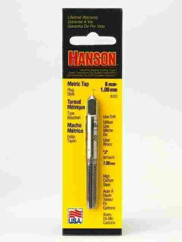 Irwin Tools 8333 Hanson® High Carbon Steel Metric Thread Tap, 8 mm - 1.00