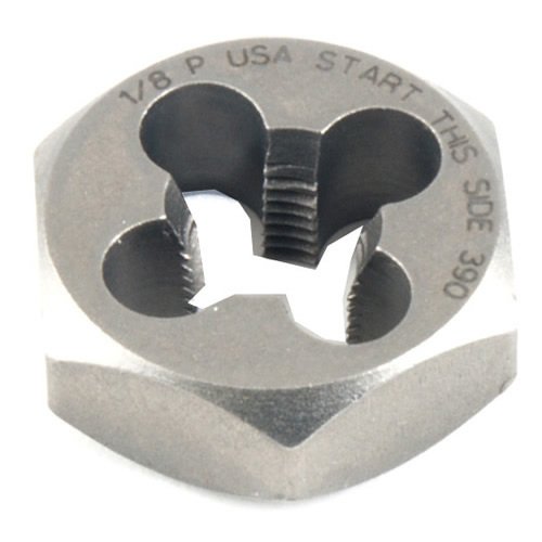 Irwin 9502ZR Hanson® High Carbon Steel Hexagon Taper Pipe Die, 1/8"-27 NPT