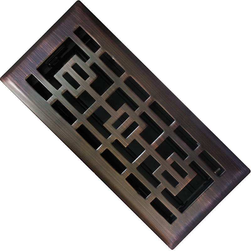 Imperial RG3283 Oriental Design Floor Register, Oil Rubbed Bronze, 4" x 10"