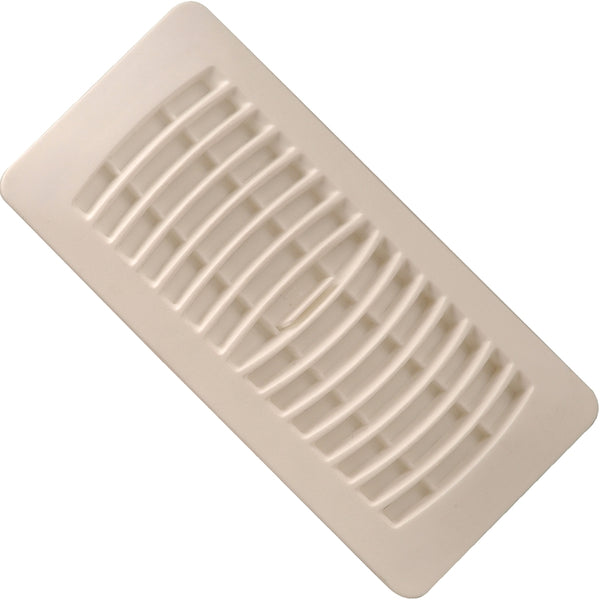 Imperial RG1461 Louvered Design Plastic Floor Register, Almond, 4" x 12"