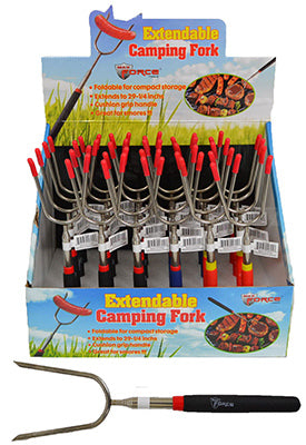 Diamond Visions 2140605 Extendable Camping Fork, 27", Stainless Steel