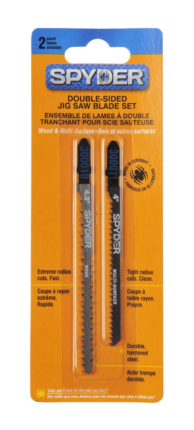 Spyder 300009 Double Sided Jig Saw Blade Combo Set, Assorted, 2-Piece
