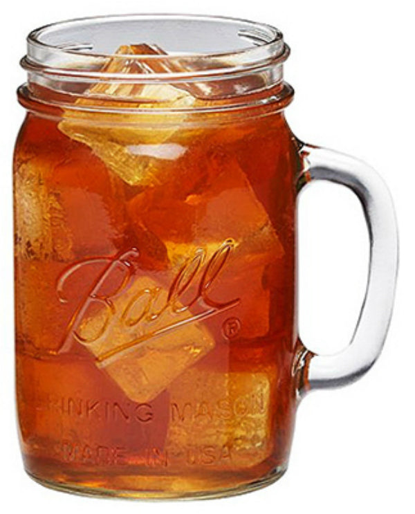 Ball 1440016010 Wide Mouth Glass Drinking Mason Jar, Clear, 24 Oz