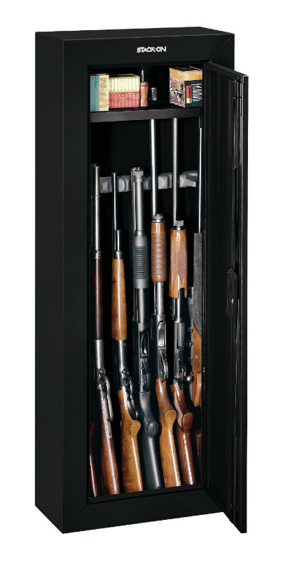 Stack-On GCB-908 Steel Security Cabinet, Black, Holds 8-Gun