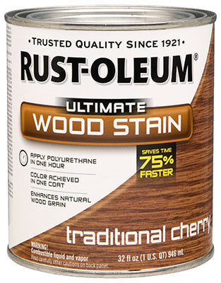 Rust-Oleum® 260151 Ultimate Interior Wood Stain, 1 Qt, Traditional Cherry