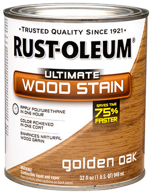 Rust-Oleum® 260143 Ultimate Interior Wood Stain, 1 Qt, Golden Oak