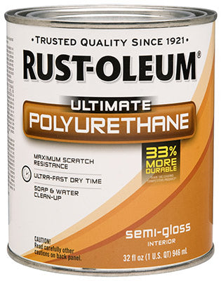Rust-Oleum® Wood Care Ultimate Interior Polyurethane, 1 Qt, Semi-Gloss