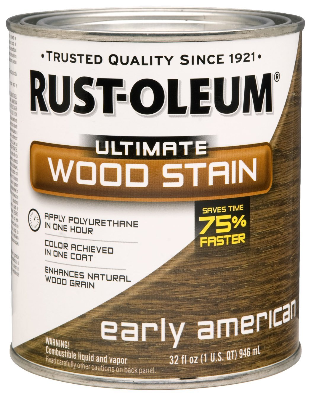Rust-Oleum® 260146 Ultimate Interior Wood Stain, 1 Qt, Early American