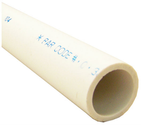 Genova 315057 Schedule 40 Plain End PVC Pipe, 1/2" x 5', 600 PSI