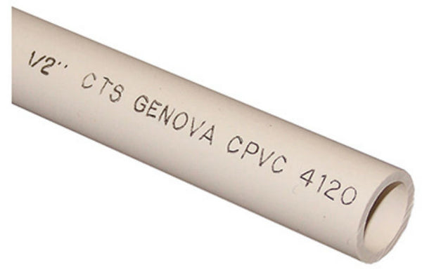 Genova 500052 CPVC Water Pipe, 1/2" x 2'