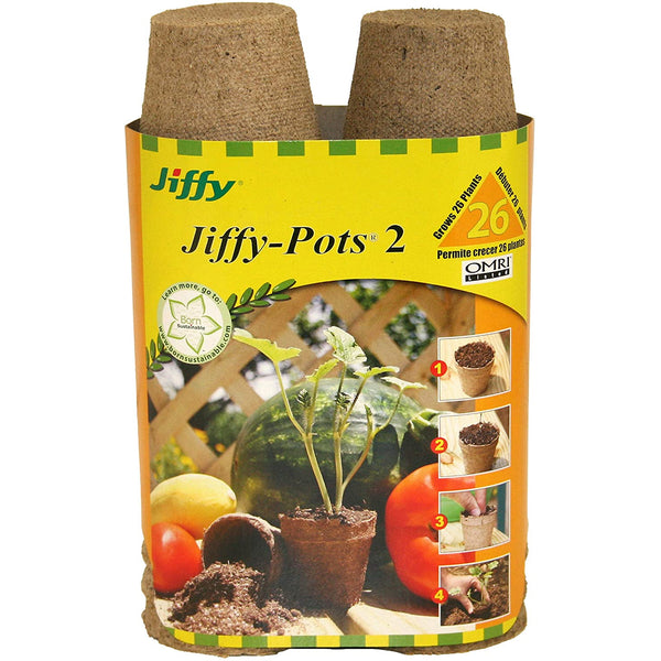 Jiffy JP226 Round Pots, 2-1/4", 26-Count