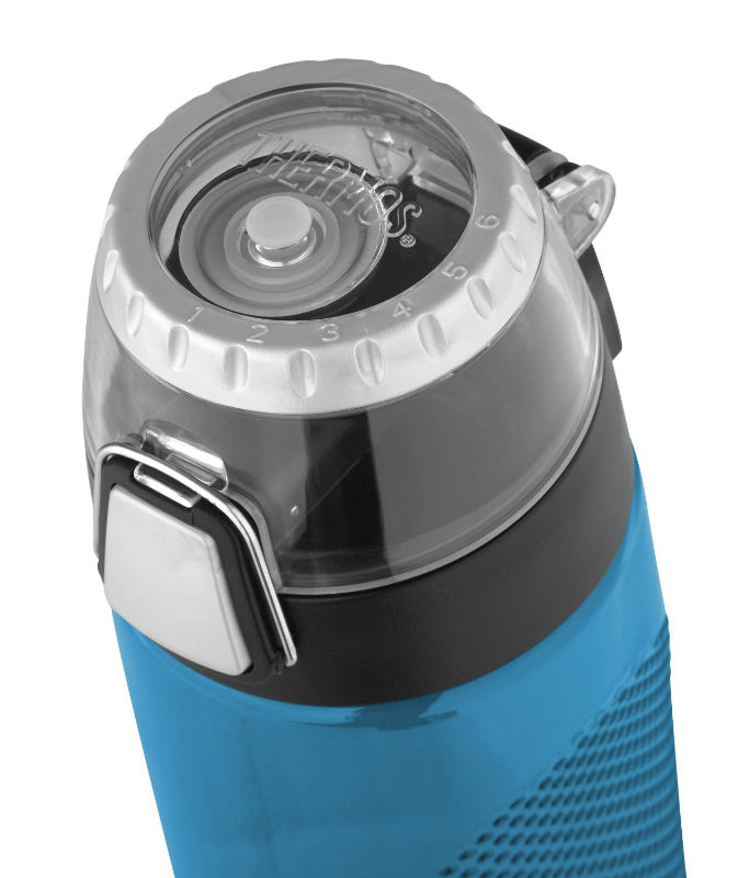 Thermos® HP4100TLTRI6 Hydration Bottle with Rotating Intake Meter, Teal, 24 Oz