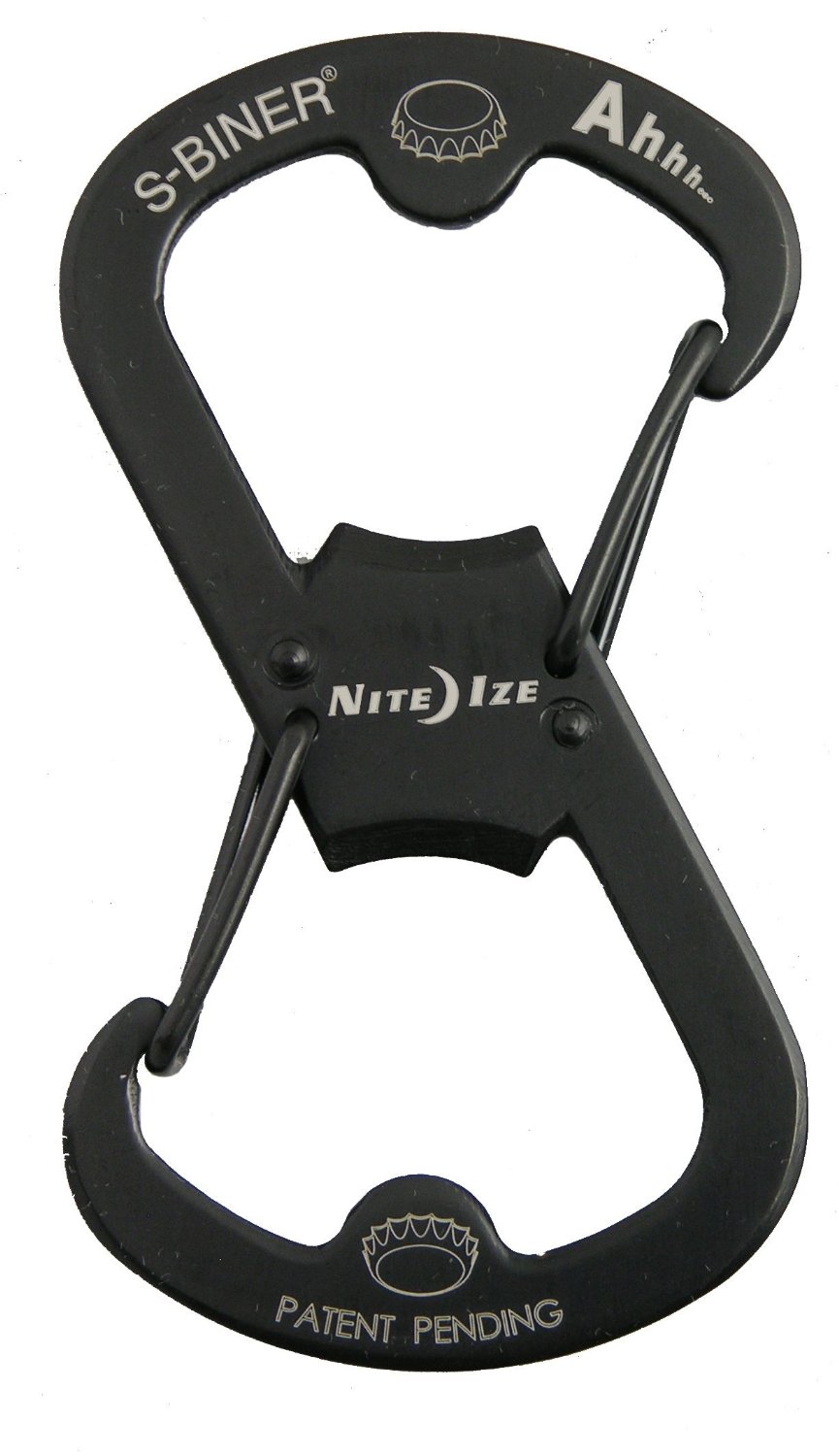 Nite Ize® SBO-03-01 S-Biner® Ahhh Multifunctional Carabiner/Bottle Opener, Black