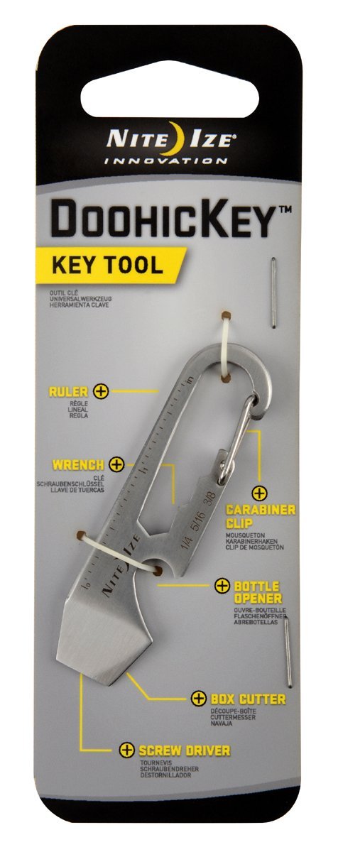Nite Ize® KMT-11-R3 DoohicKey™ Key Tool, Stainless Steel