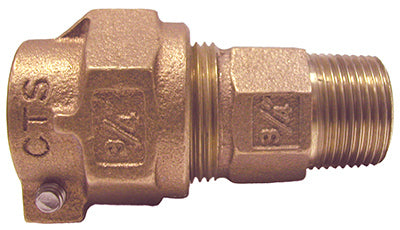 Legend Valve 313-209NL No Lead Water Service Coupling, 3/4" x 1" CTS