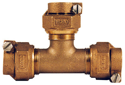 Legend Valve 313-394NL No Lead Water Service Tee, 3/4", CTS x PK