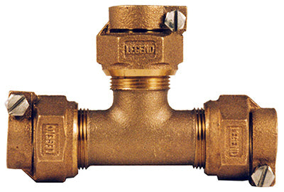 Legend Valve 313-395NL No Lead Water Service Tee, 1", CTS x PK