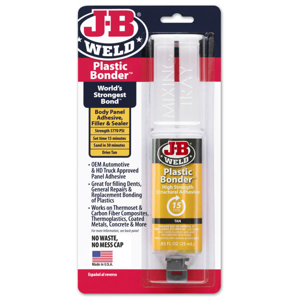 J-B® Weld 50133 Plastic Bonder™ High Strength Structural Adhesive, 25 ml, Tan