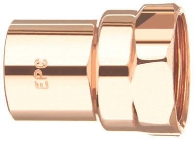 Mueller W61233 Streamline® Wrot Copper Female Adapter, 1/2" x 1/4"