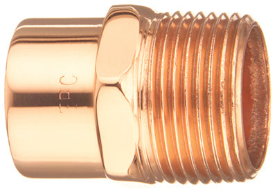 Mueller W61145 Streamline® Wrot Copper Male Adapter, 3/4" x 1"